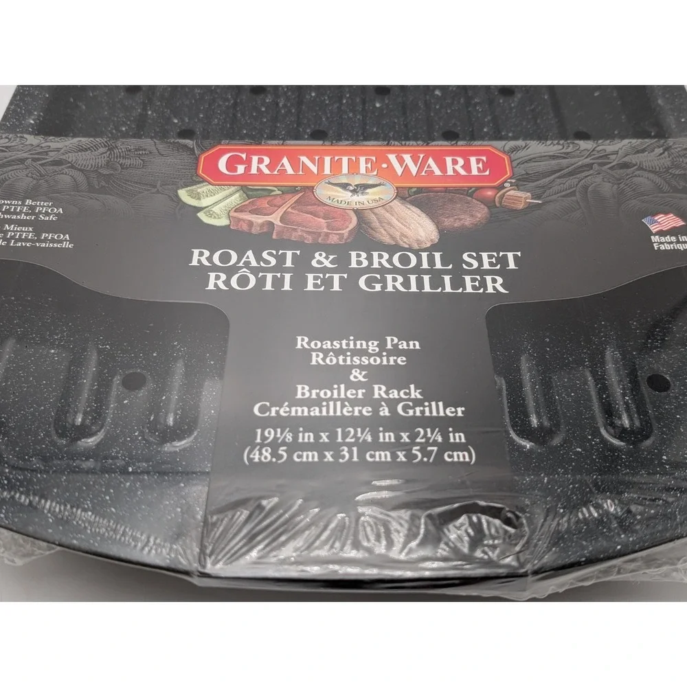 Graniteware Roasting  Rack & Broiler Rack Size 19x12x2 in